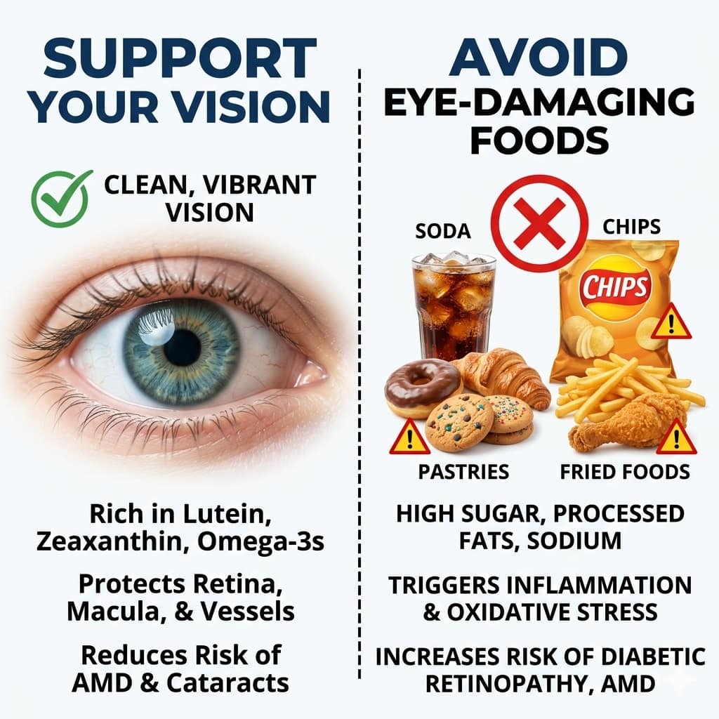 10 Worst Foods for Eye Health Eye Doctors Say to Avoid 10 worst foods for eye health 1
